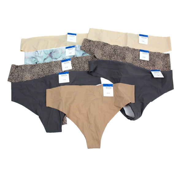 Lot Bundle Thong Panties Underwear 8 Womens Size XL Gray Leopard Beige NEW - Picture 2 of 8